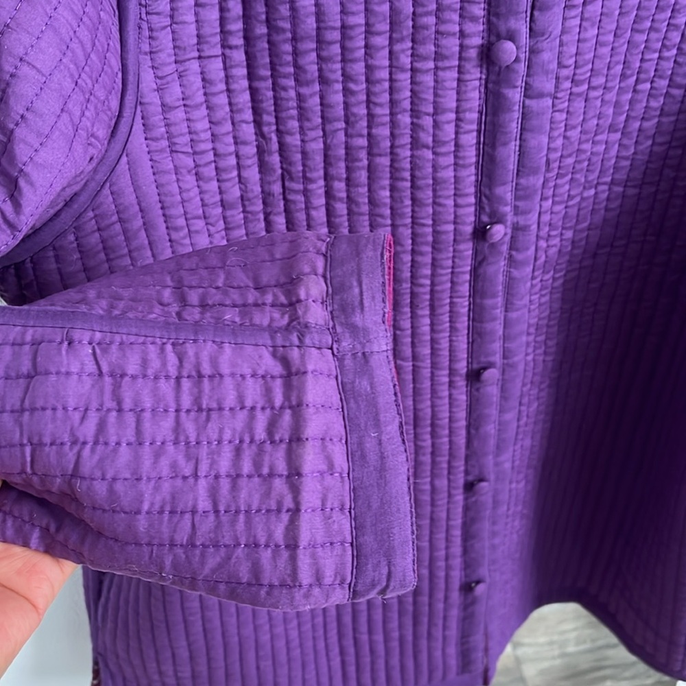 Vintage Blair Women’s Quilted Reversible Purple Jacket XL - Picture 12 of 13